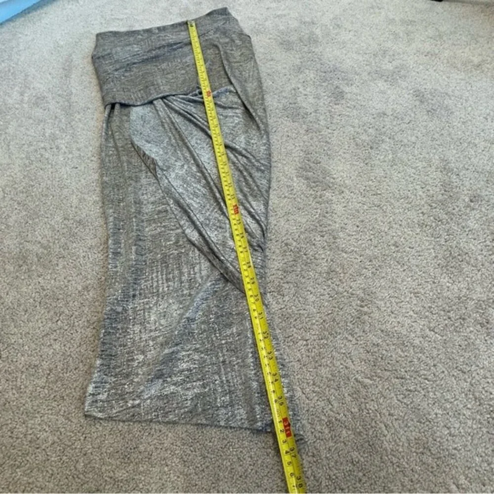 Sirens metallic silver taupe brown draped asymmetrical mermaid bodycon skirt - Picture 8 of 12